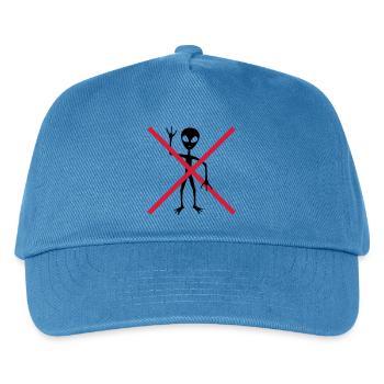 Bouclier interdit aux visiteurs extraterrestres - Casquette de baseball Enfant - bleu paon - Devant