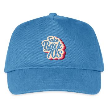 Nimm mich zurück in die 70er Jahre - Kinder Basecap - Pfauenblau - Vorne