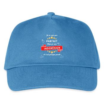 Ich bin nicht perfekt, aber ich bin Indonesier - Kinder Basecap - Pfauenblau - Vorne
