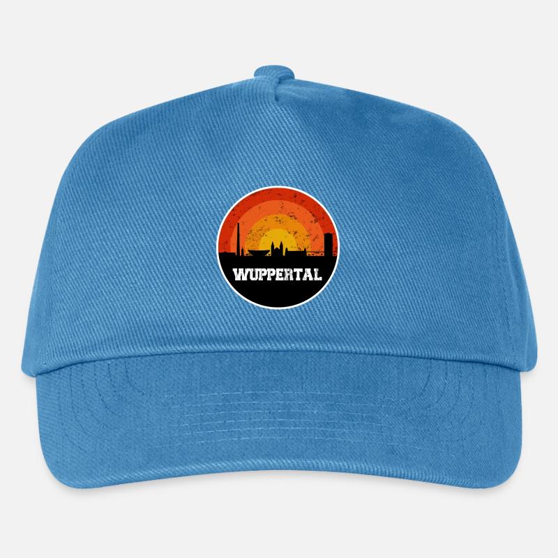 Wuppertal Skyline (Lights out) - Kinder Basecap - Pfauenblau