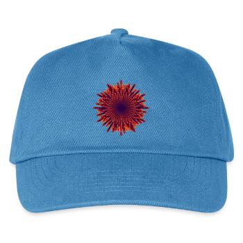 Vektor Blume - Kinder Basecap - Pfauenblau - Vorne