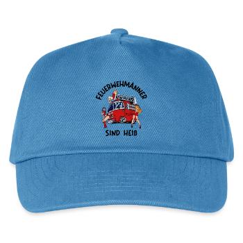 Feuerwehr Brandschutz Lebensretter Statement - Kinder Basecap - Pfauenblau - Vorne