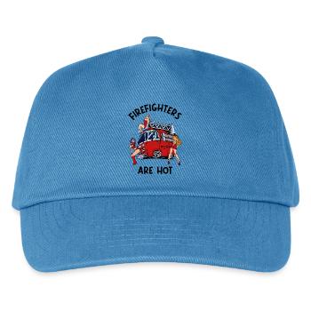 Lebensretter Feuerwehrauto Statement Feuerwehr - Kinder Basecap - Pfauenblau - Vorne