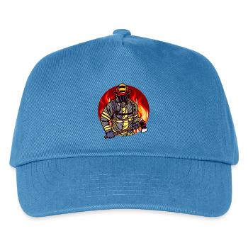 Fire brigade fire fire protection firefighter rescuer - Kids’ Baseball Cap - peacock-blue - Front