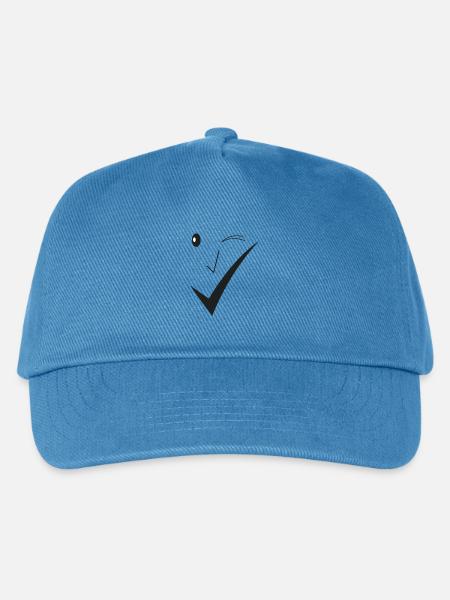 Feines Lächeln - Feines Gesicht D01. - Kinder Basecap - Pfauenblau
