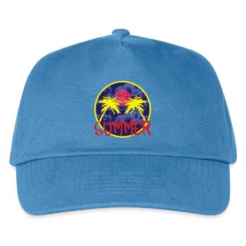 Summer under palm trees on the beach Summer holidays - Kids’ Baseball Cap - peacock-blue - Front