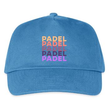 Padel-Tennis Spieler Training Turnier Sportart - Kinder Basecap - Pfauenblau - Vorne