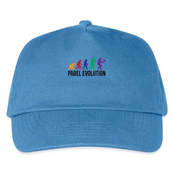 Padelspiel Padel Evolution Sportart Statement - Kinder Basecap - Pfauenblau - Vorne