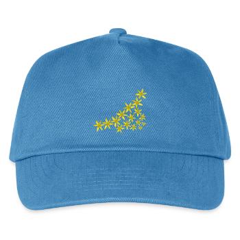 Coin des Fleurs sauvages Jaunes – Fleurs printanières vibrantes - Casquette de baseball Enfant - bleu paon - Devant