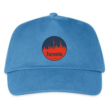 Toronto Skyline Kreisbadge - Kinder Basecap - Pfauenblau - Vorne