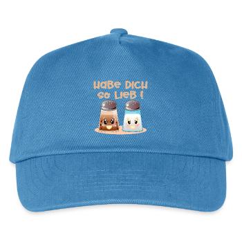 Habe Dich so lieb - Salz und Pfeffer - Kinder Basecap - Pfauenblau - Vorne