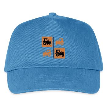 Tractor Motor Vehicle Field Vehicle Tractor Bauer - Kids’ Baseball Cap - peacock-blue - Front