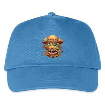 Wild Citizen Caricature Face - Kids’ Baseball Cap - peacock-blue - Front