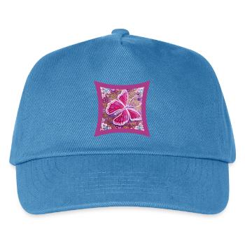 Schmetterling der Leichtigkeit - Sonja Ariel - Kinder Basecap - Pfauenblau - Vorne