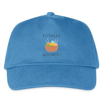 Total gefesselt. Zum Häkeln und Stricken. - Kinder Basecap - Pfauenblau - Vorne