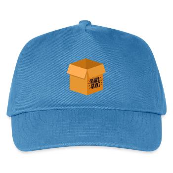 NEUER START - ABSCHIEDSGESCHENKE KARTON - Kinder Basecap - Pfauenblau - Vorne