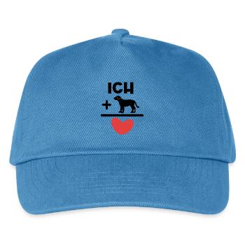 Herz Kuscheltier Hund Haustiere Statement - Kinder Basecap - Pfauenblau - Vorne