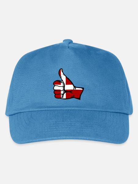 Dänemark Flagge Alles klar Symbol - Kinder Basecap - Pfauenblau