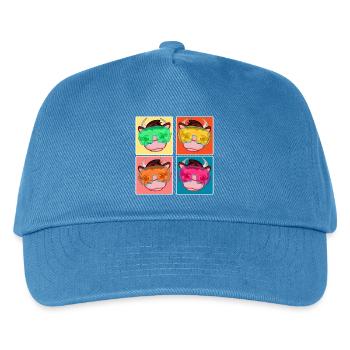 SKIFAHREN FAMILIEN - WITERFERIEN SKI KÜHE - Kinder Basecap - Pfauenblau - Vorne