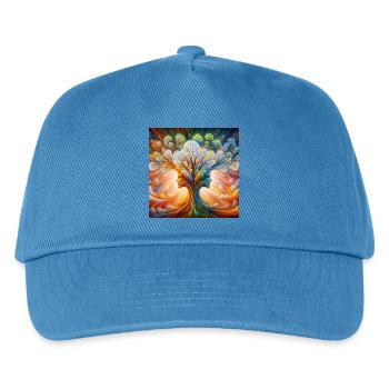 Baum des Lebens - Kinder Basecap - Pfauenblau - Vorne