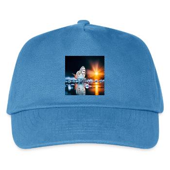 Motte - Kinder Basecap - Pfauenblau - Vorne