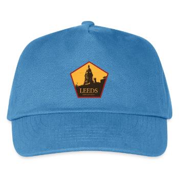 Leeds Uhrturm Silhouette - Kinder Basecap - Pfauenblau - Vorne