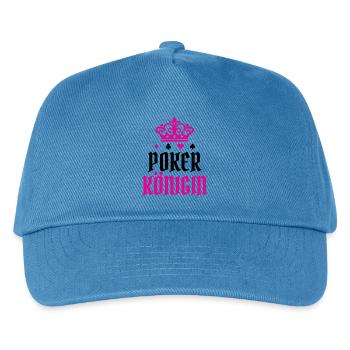 Casino Royal Flush Poker Statement Königin - Kinder Basecap - Pfauenblau - Vorne