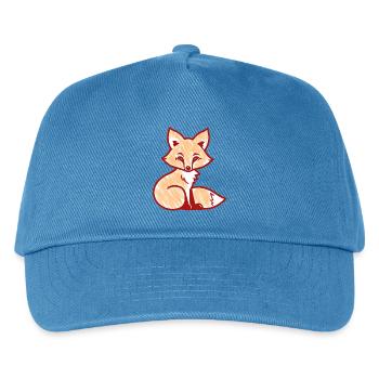 Red Fox (Red) - Kids’ Baseball Cap - peacock-blue - Front