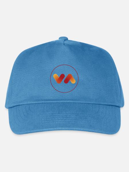 V-Verlauf Emblem: Warmer Gradient - Kinder Basecap - Pfauenblau