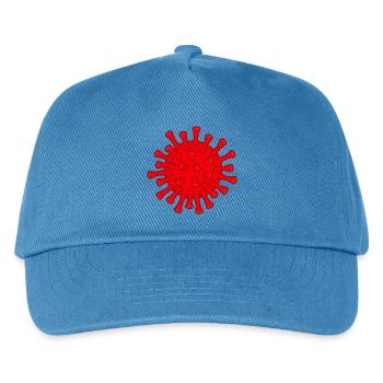 Illustration de la molécule rouge Covid - Casquette de baseball Enfant - bleu paon - Devant