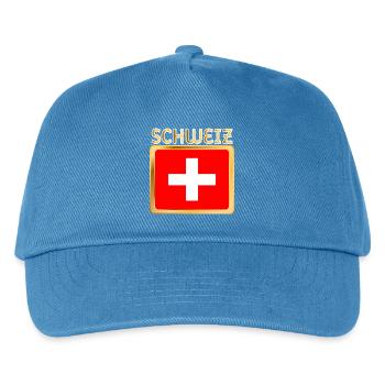 SWISS FLAG SWITZERLAND - Kids’ Baseball Cap - peacock-blue - Front