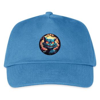 Cheshire Cat Alice in Wonderland Circle - Kids’ Baseball Cap - peacock-blue - Front