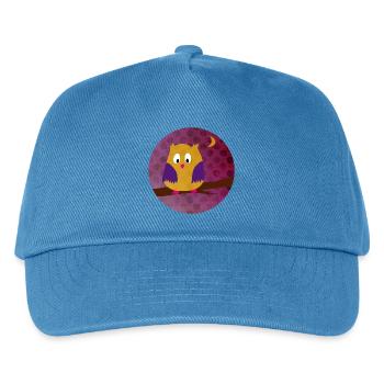 Owl Eagle Owl Dots Circle Woodland Purple Kids Animals - Kids’ Baseball Cap - peacock-blue - Front