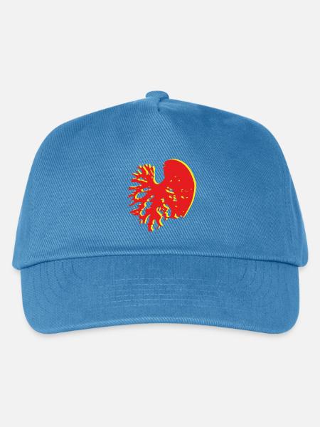 Herzblatt Rotgelb Catalpa - Kinder Basecap - Pfauenblau