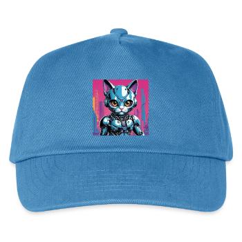 Robo Kitten - Kids’ Baseball Cap - peacock-blue - Front