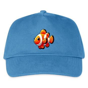 Clownfisch - Kinder Basecap - Pfauenblau - Vorne