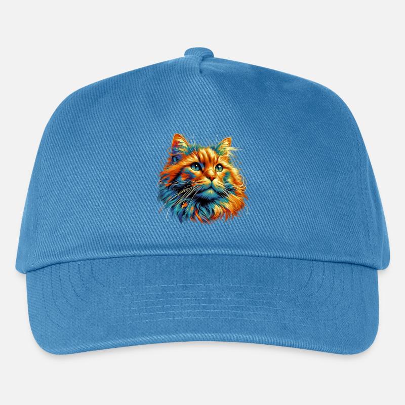 Katze - Kinder Basecap - Pfauenblau