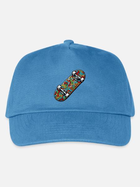 Skateboard - Kinder Basecap - Pfauenblau