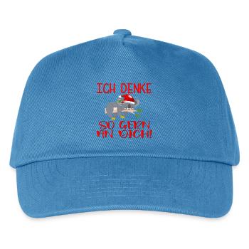 WEIHNACHTEN BEZIEHUNG - ICH DENKE AN DICH - Kinder Basecap - Pfauenblau - Vorne