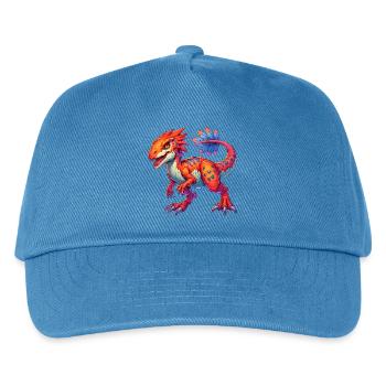 Dinosaurier - Kinder Basecap - Pfauenblau - Vorne
