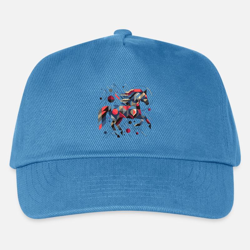 Abstraktes Tier Pferd 2 - Kinder Basecap - Pfauenblau