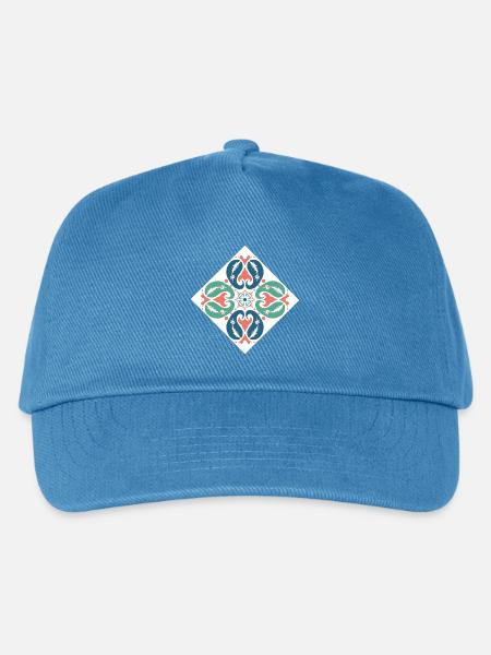 orientalisches Muster Marokko rot grün blau - Kinder Basecap - Pfauenblau