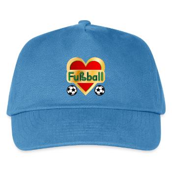 HERZ FUßBALL - Kinder Basecap - Pfauenblau - Vorne
