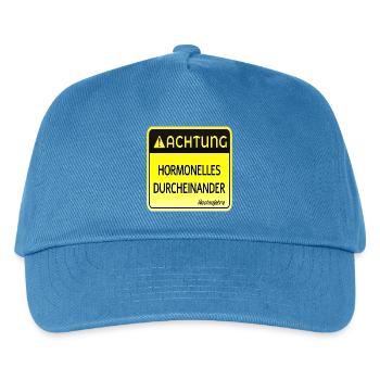 WECHSELJAHRE MENOPAUSE - ACHTUNG HORMONE - Kinder Basecap - Pfauenblau - Vorne
