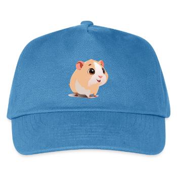 Lustiges und neugieriges Meerschweinchenbaby - Kinder Basecap - Pfauenblau - Vorne