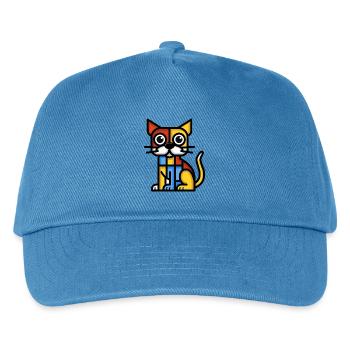 Image colorée d’un chien cubiste - Casquette de baseball Enfant - bleu paon - Devant
