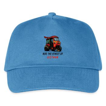 Vietnam Tuk-Tuk Racing - Kinder Basecap - Pfauenblau - Vorne
