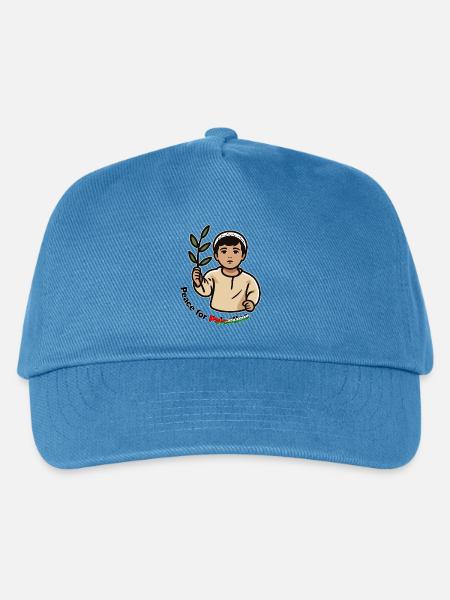 Free Palestine - Frieden für Palästina - Kinder Basecap - Pfauenblau