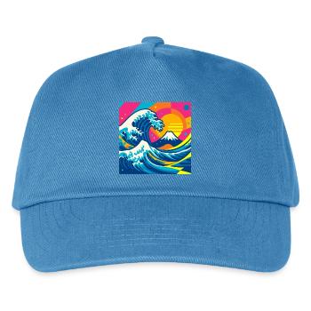 Die (fast) weise Welle - Kinder Basecap - Pfauenblau - Vorne