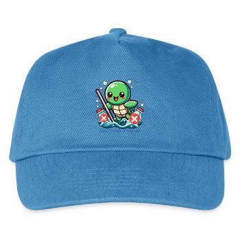 Halten Sie die Ozeane sauber - Kinder Basecap - Pfauenblau - Vorne
